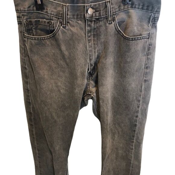 Levi’s Men’s 505 size 38x32 black/faded grey straight leg jeans - Picture 1 of 9
